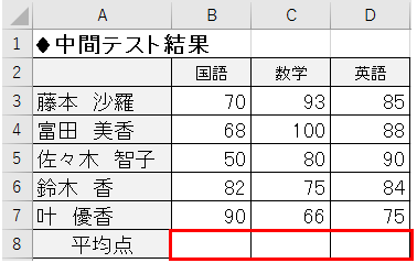 平均値を求める