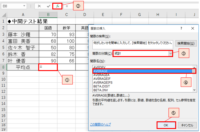 平均値を求める