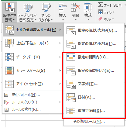 条件によって自動で異なるセルの色を指定する方法